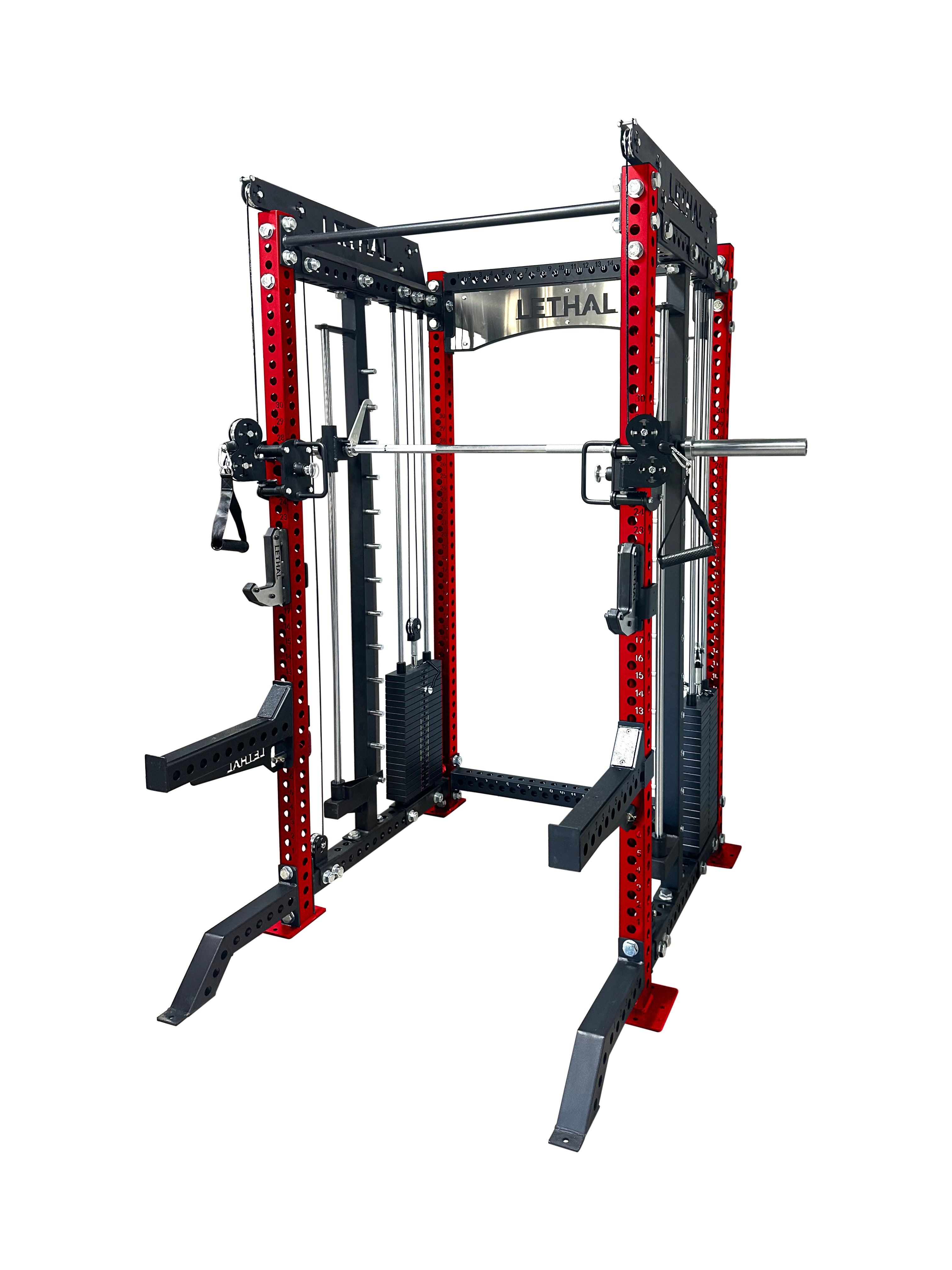 LETHAL-SFPR5-SMITH MACHINE FUNCTIONAL TRAINER ROWER RACK COMBO