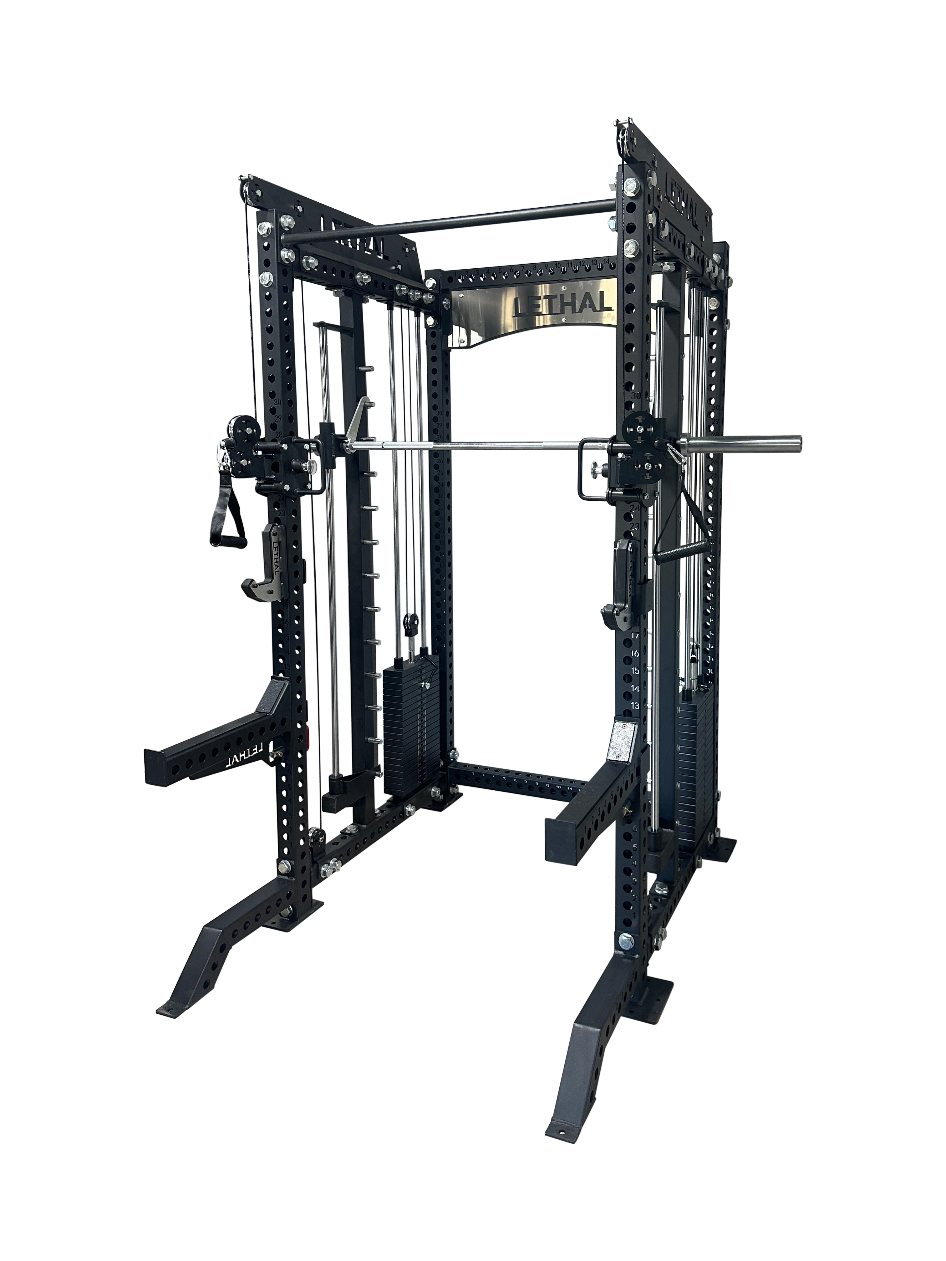 LETHAL-SFPR5-SMITH MACHINE FUNCTIONAL TRAINER ROWER RACK COMBO