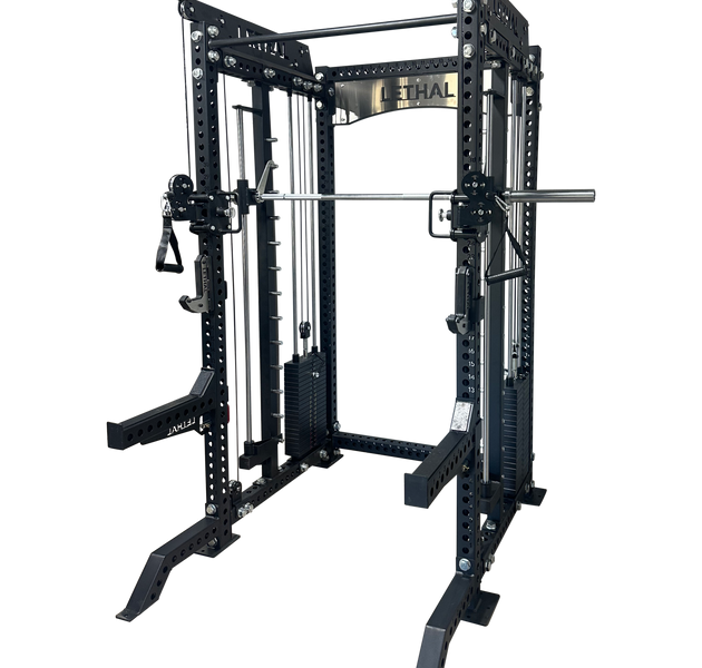 LETHAL-SFPR5-SMITH MACHINE FUNCTIONAL TRAINER ROWER RACK COMBO