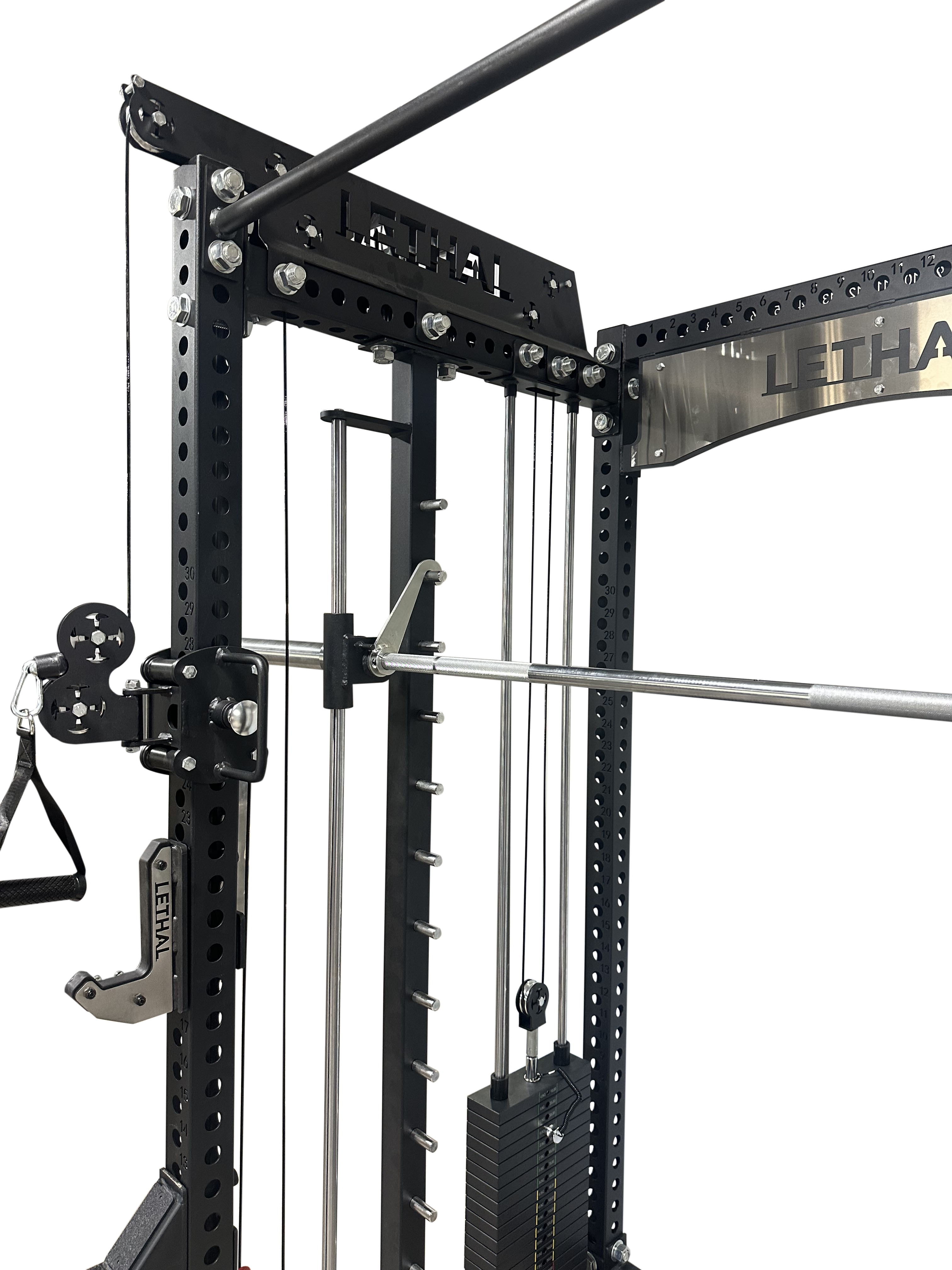 LETHAL-SFPR5-SMITH MACHINE FUNCTIONAL TRAINER ROWER RACK COMBO