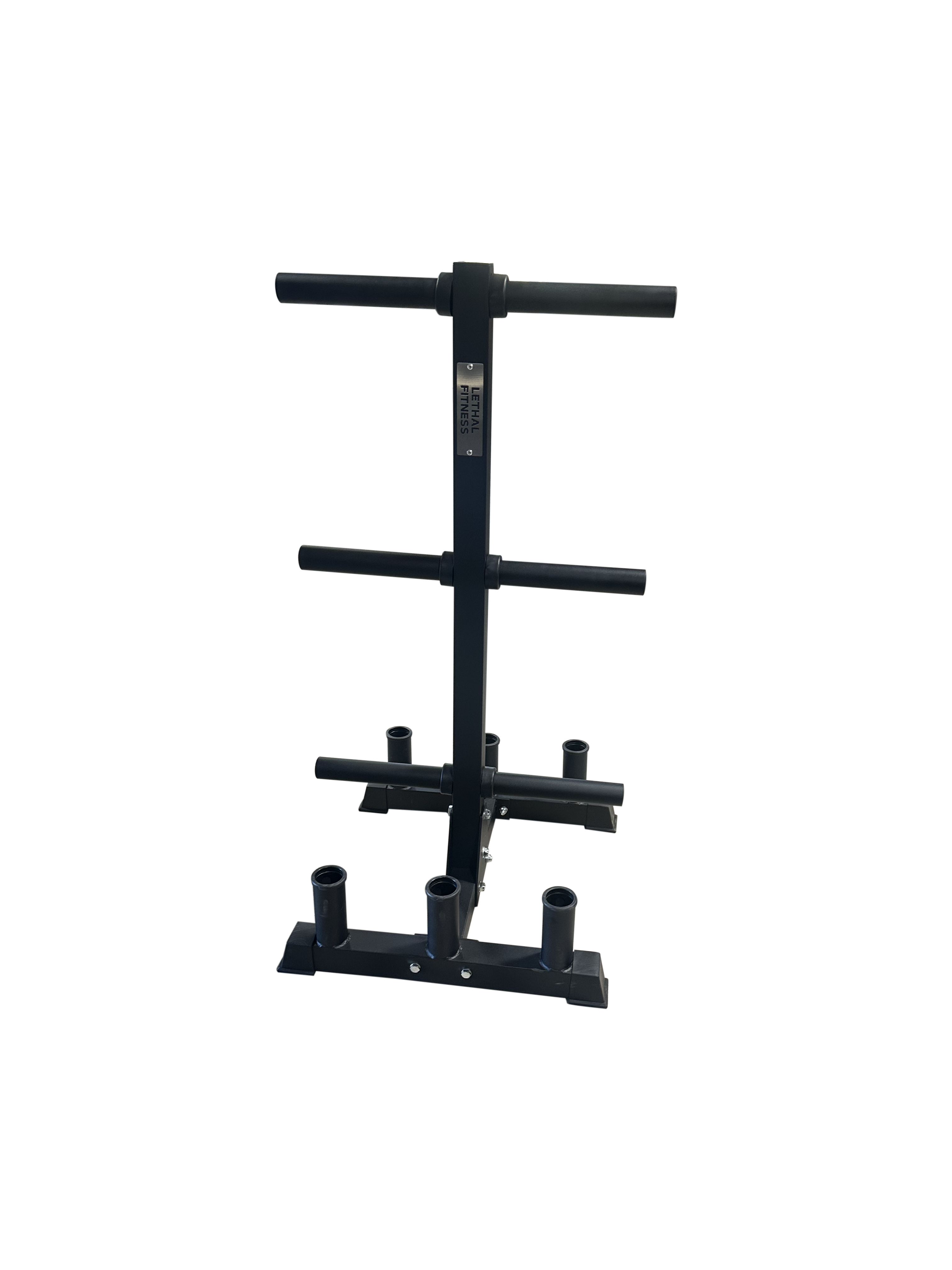 OLYMPIC PLATE AND BUMPER WEIGHT TREE WITH 6 BAR HOLDER