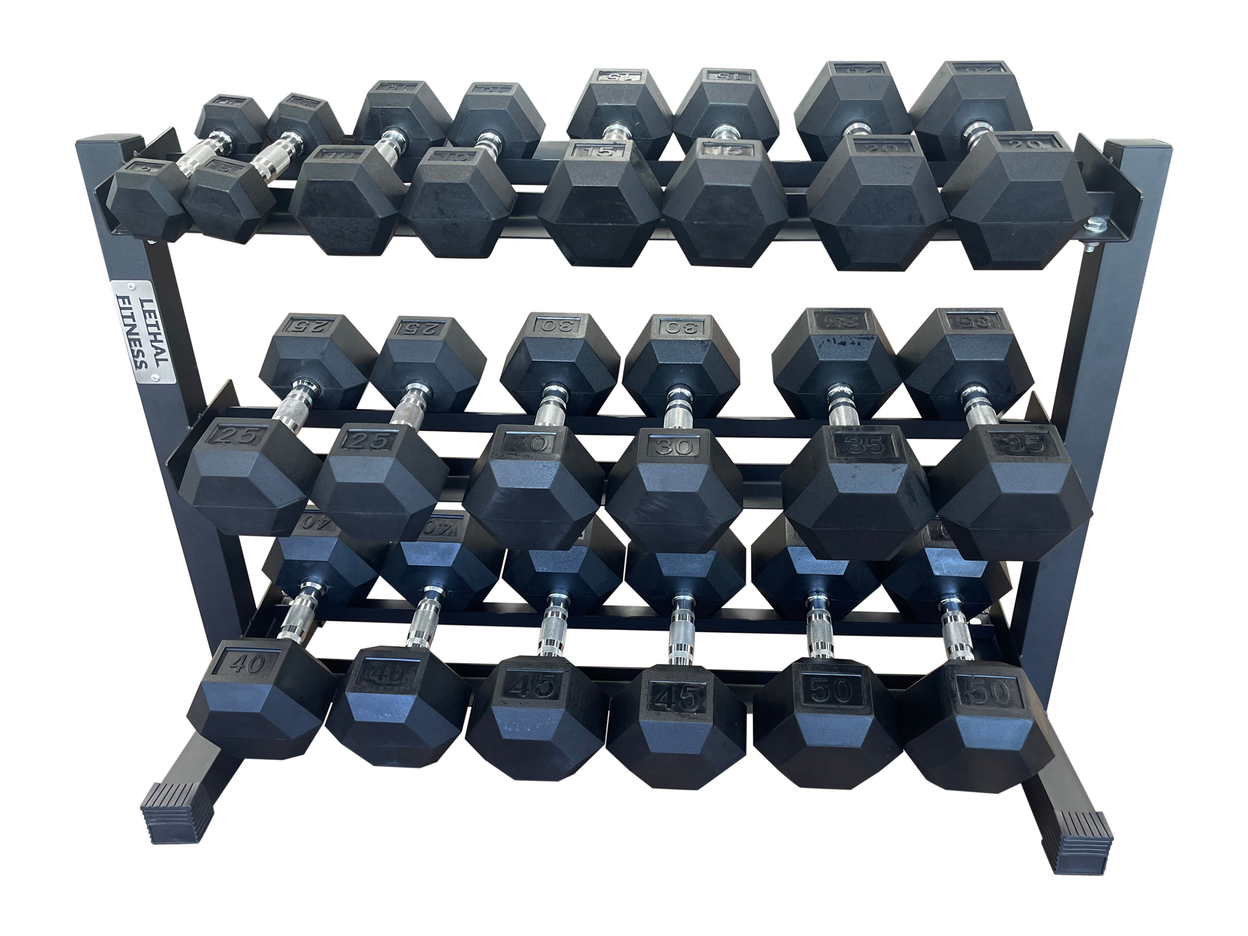 3 Tier Dumbbell Rack (HOLDS 5-50)