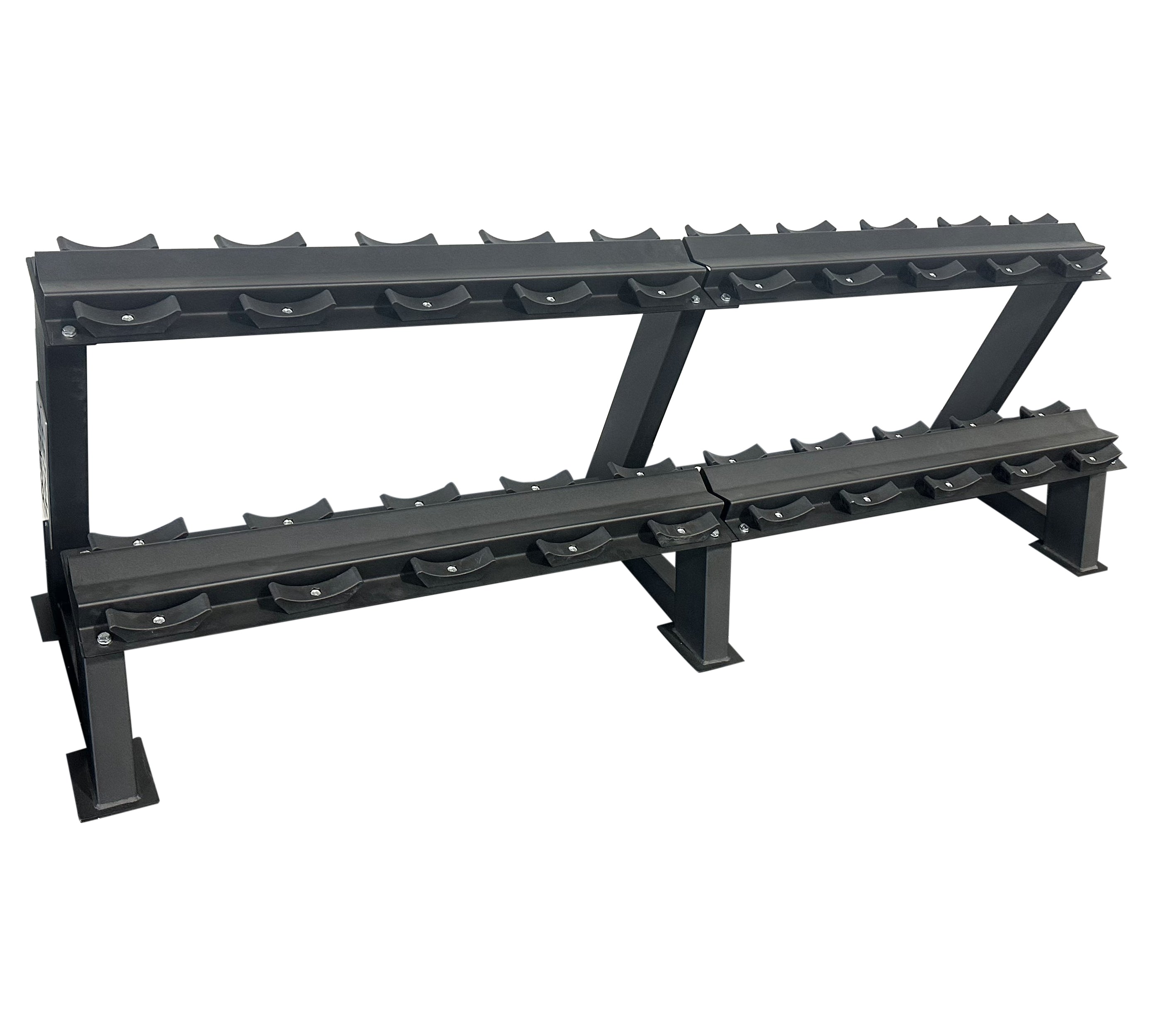 LETHAL FITNESS 2 TIER COMMERCIAL SADDLE DUMBBELL RACK