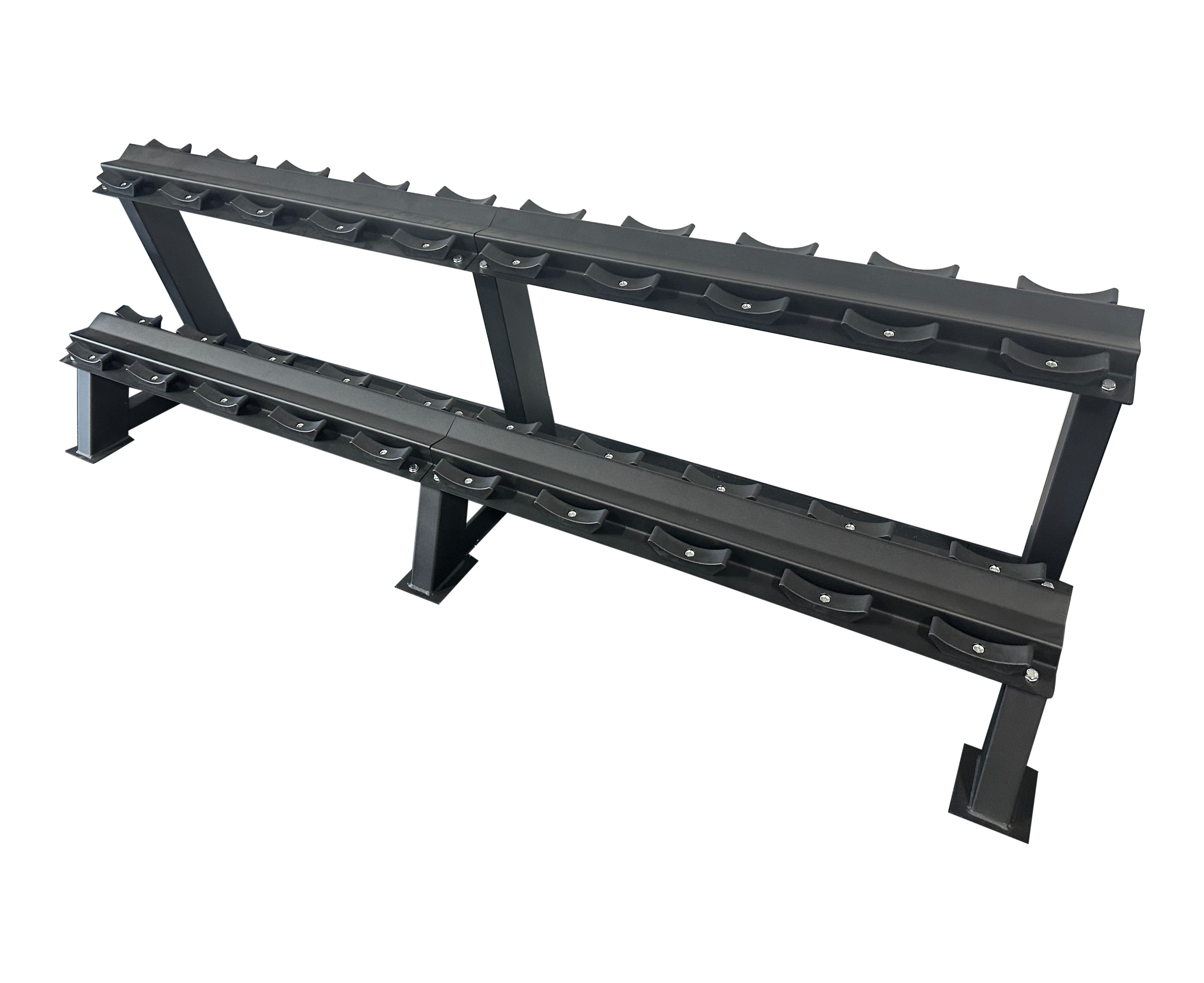 LETHAL FITNESS 2 TIER COMMERCIAL SADDLE DUMBBELL RACK