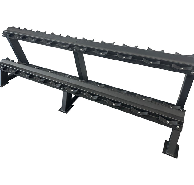 LETHAL FITNESS 2 TIER COMMERCIAL SADDLE DUMBBELL RACK